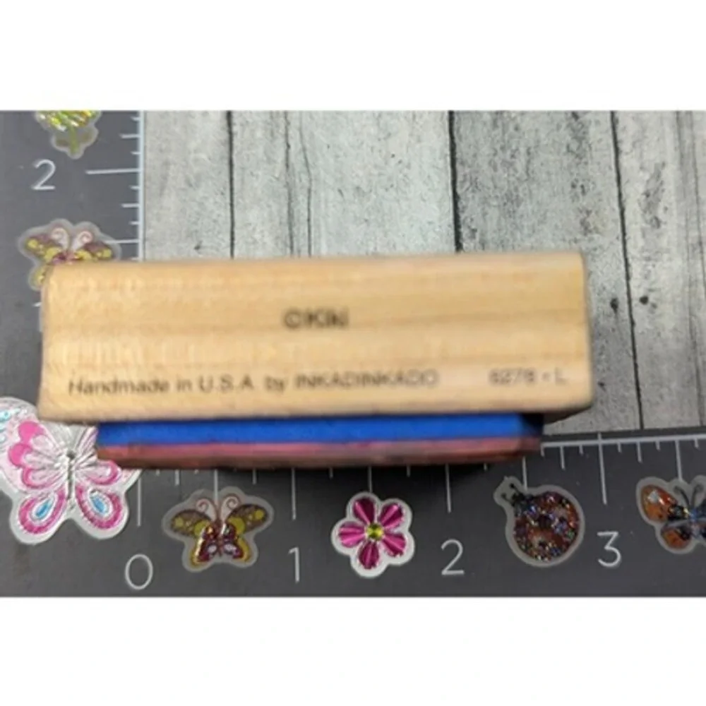 Inkadinkado Sun Heart Framed 6278L Rubber Stamp Wood #D34